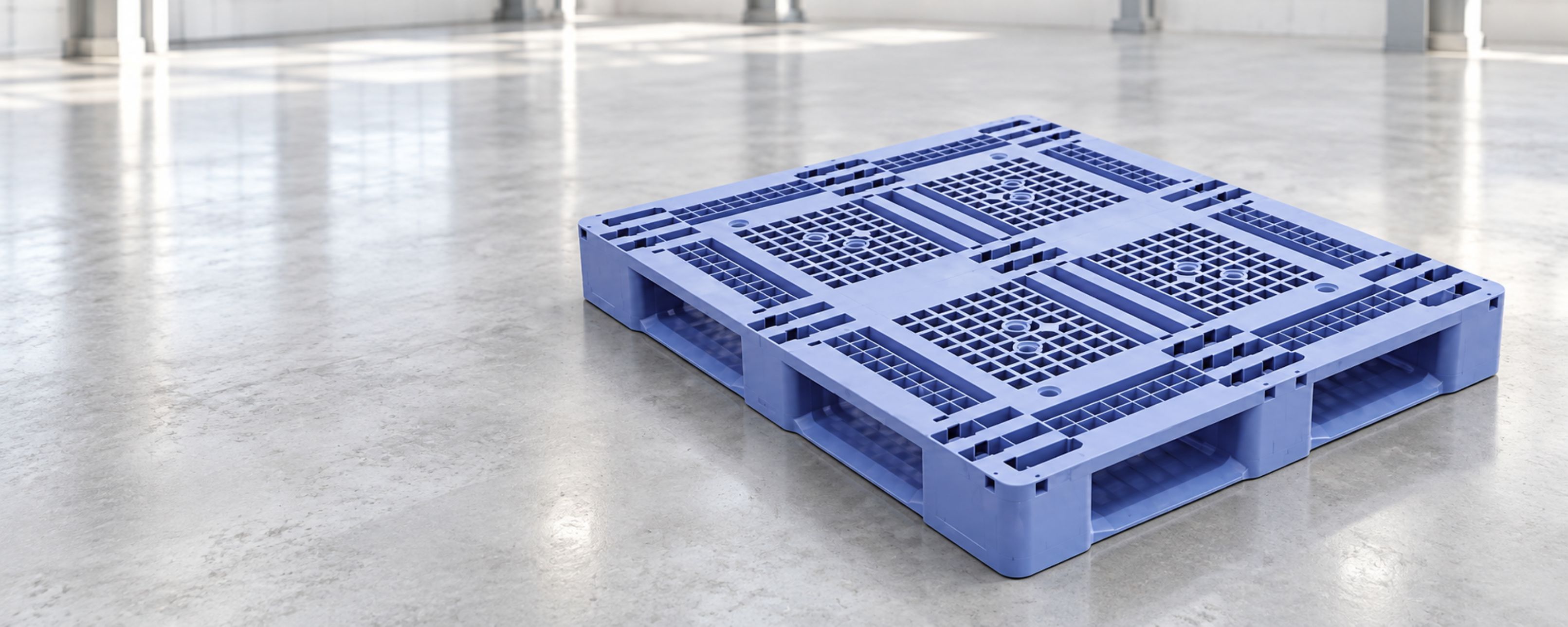 Heavy-Duty Industrial Plastic Pallet for Warehouse Storage and Racking