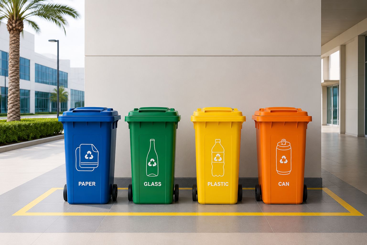 Colour-Coded Mobile Recycling Bins in UAE: How to Design a Simple, Audit-Ready Waste Segregation System
