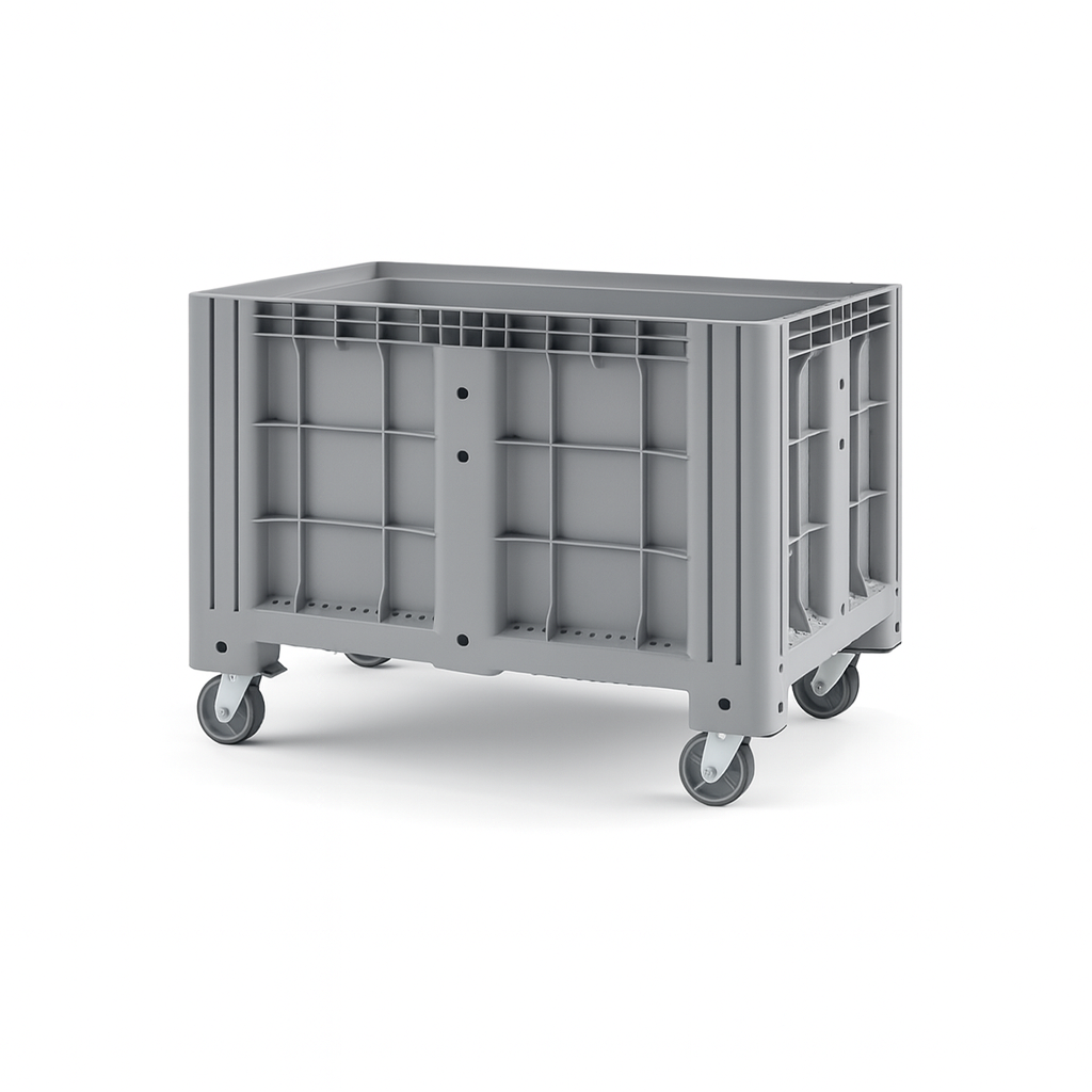 Plastic IBOX Container 1200х800 (solid, with wheels)