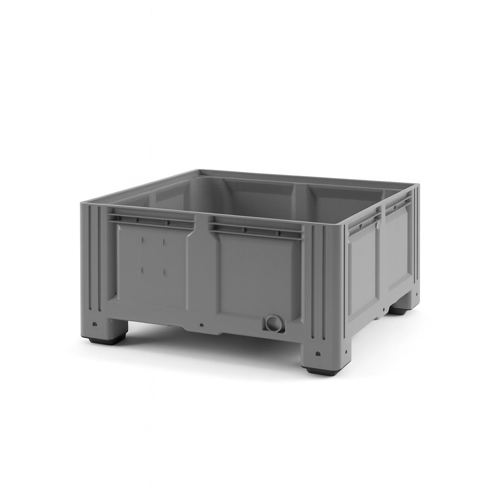 Plastic IBOX Container 1130x1130x580 (solid, with legs)