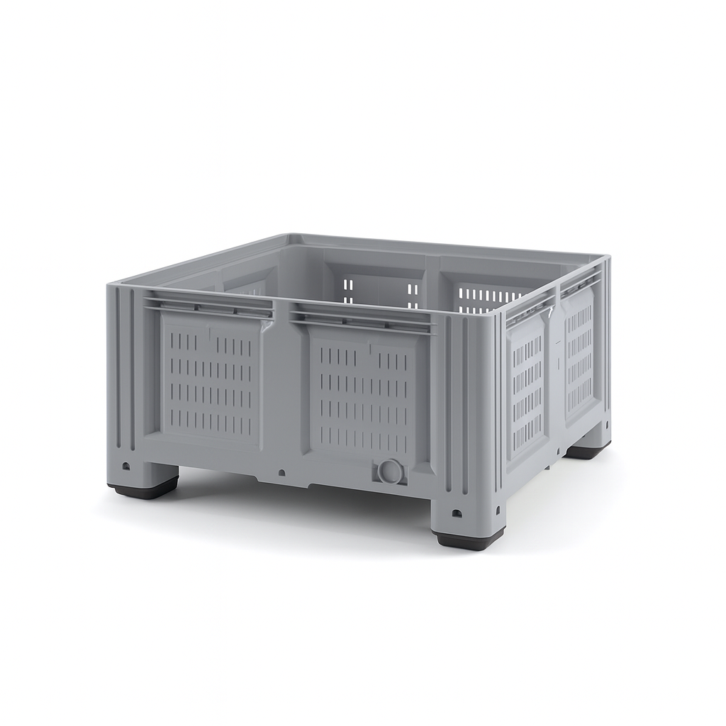 Plastic IBOX Container1130x1130x580 (perforated, with legs)