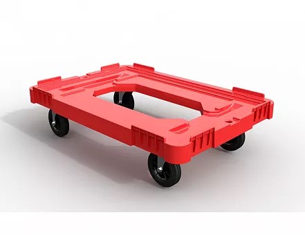 Plastic trolley 600x400 mm for boxes (with a hole) reinforced